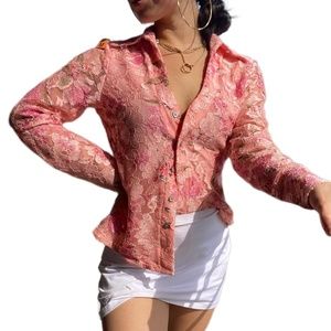 Floral Lace Blouse I INC Floral Blouse